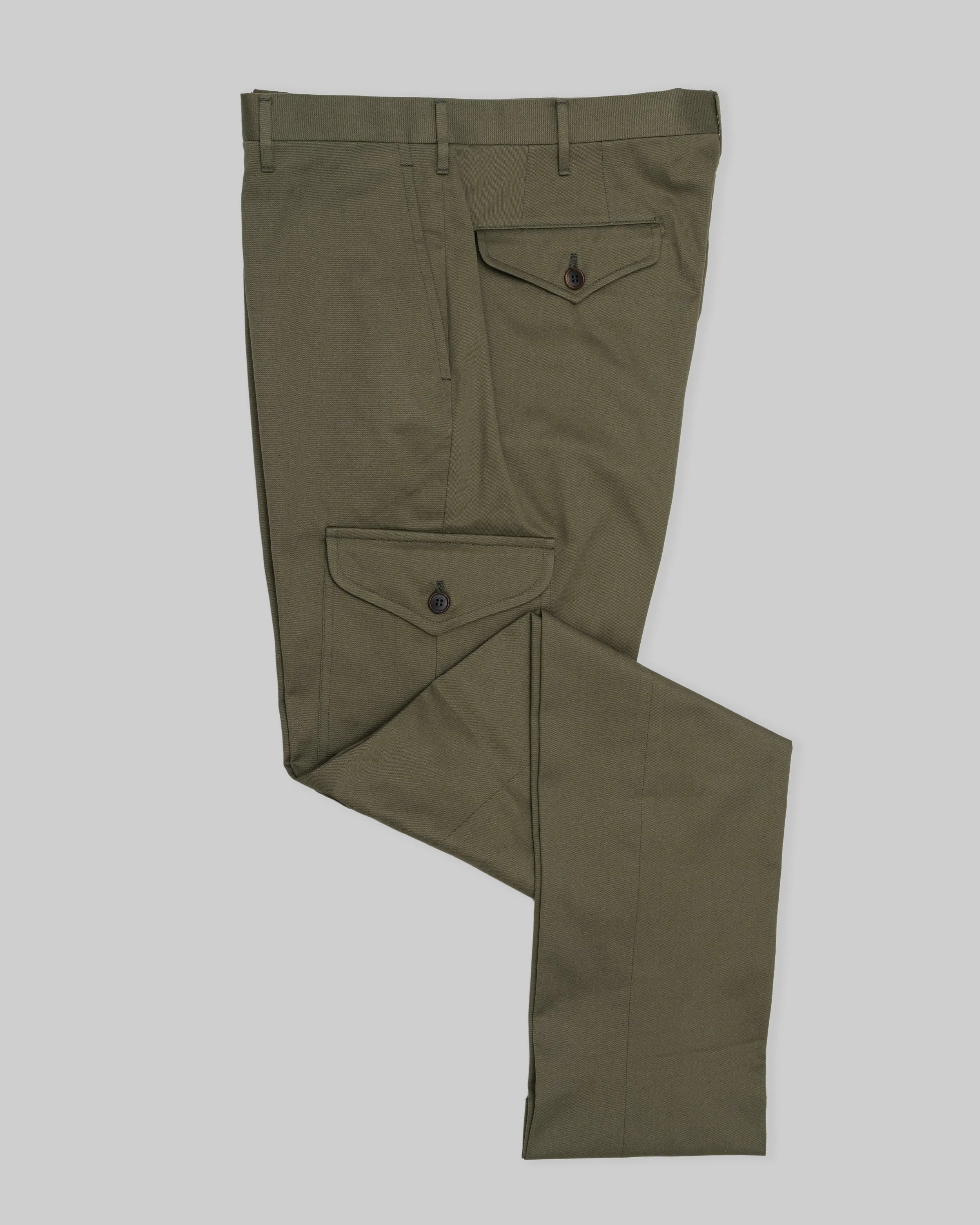 Green cotton trousers cargo