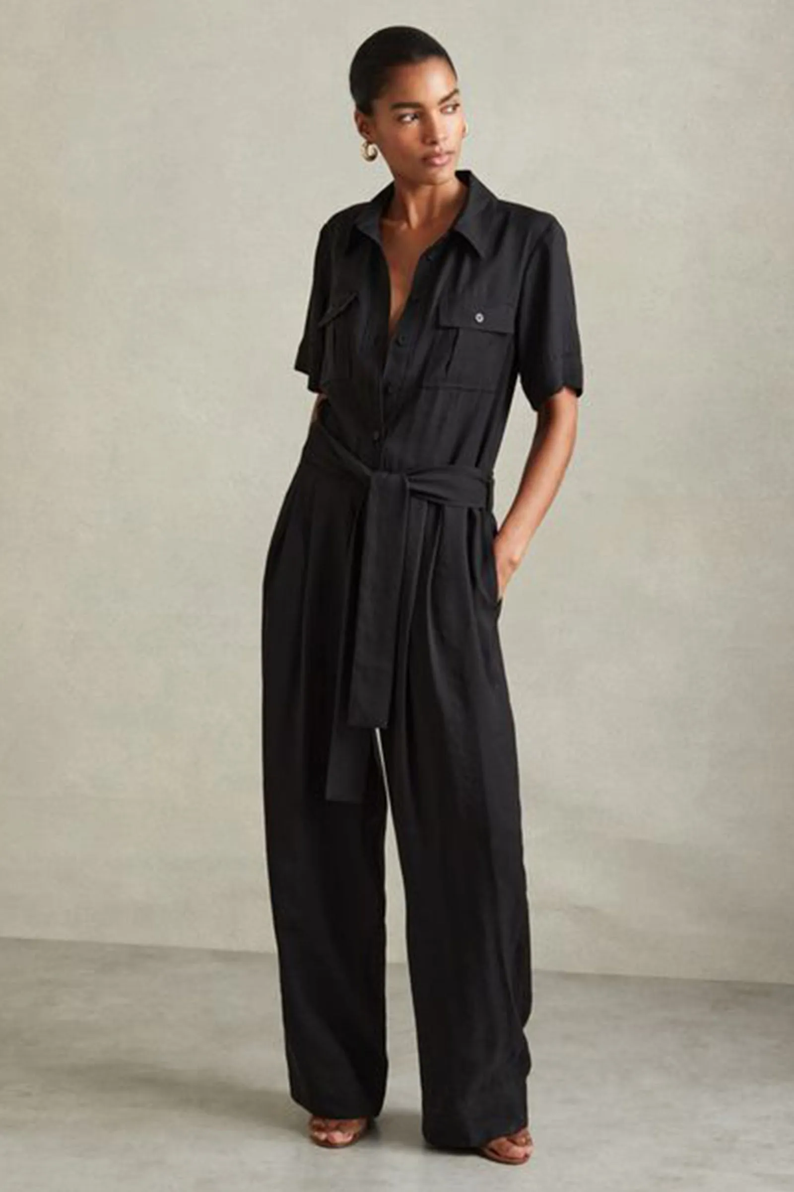 Joanie Belted Utility Wide Leg Jumpsuit