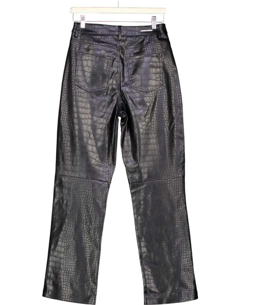 lipsy london Black Croc Faux Leather Straight UK 10