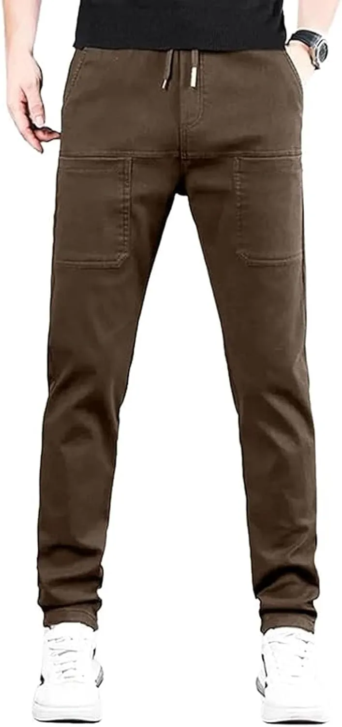 Manzera Mens Stretch Cargo Pants, Sirmale Mencomfy Multipants - High Stretch Multi-Pocket Durable Cargo Pants Men's