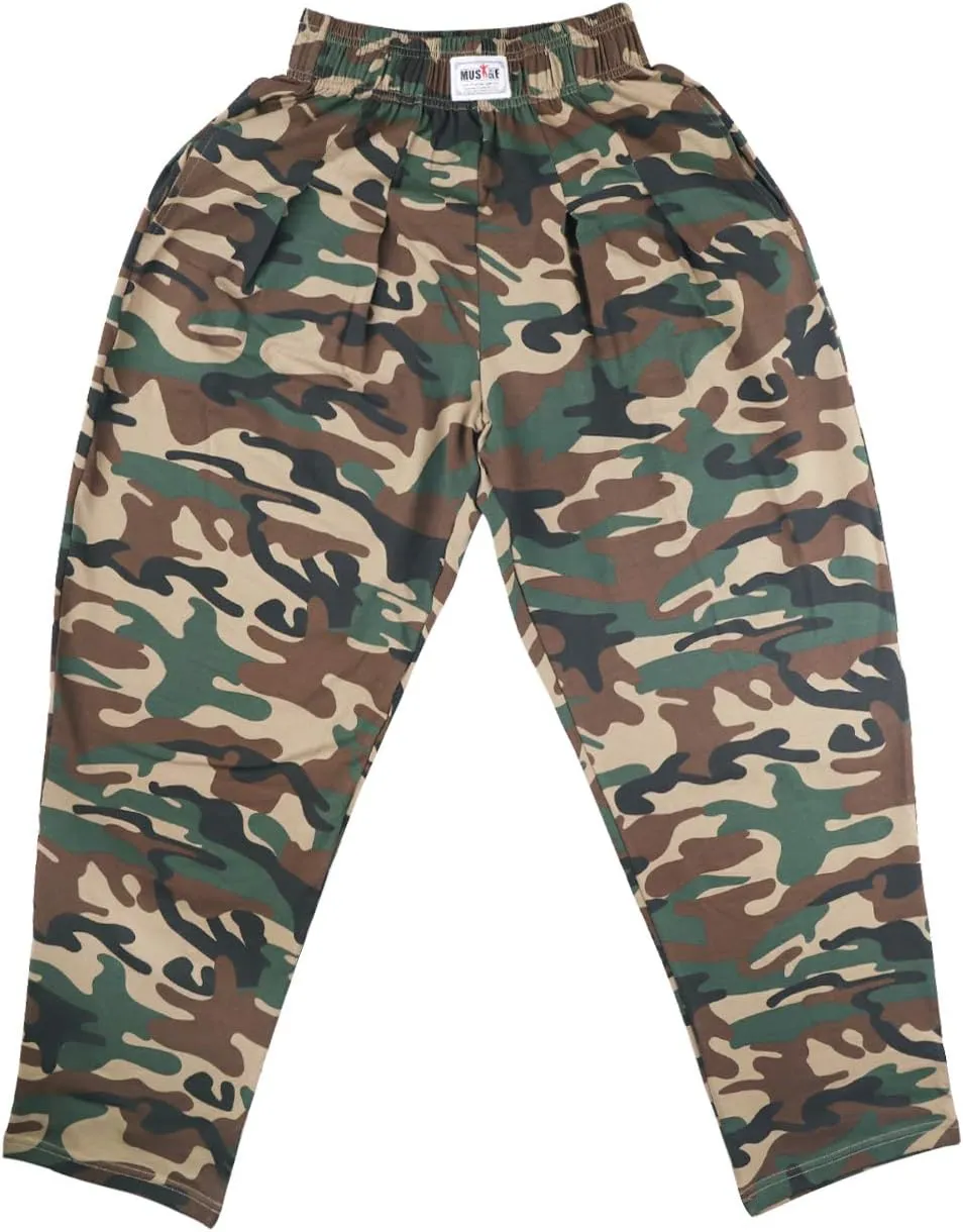 Muscle Alive Men's Baggy Sweatpants Athletic Gym Pants Bodybuilding Fitness Sports Trousers Loose Fit Joggers with Pockets