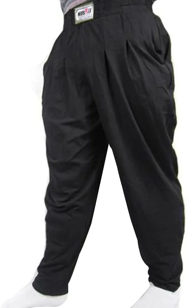Muscle Alive Men's Baggy Sweatpants Athletic Gym Pants Bodybuilding Fitness Sports Trousers Loose Fit Joggers with Pockets