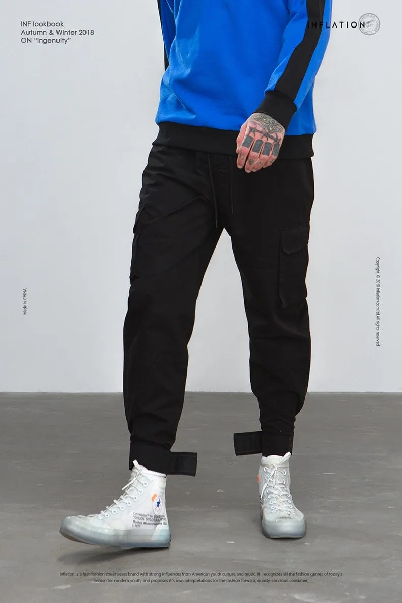 W7567 Ankle Strap Cargo Pants