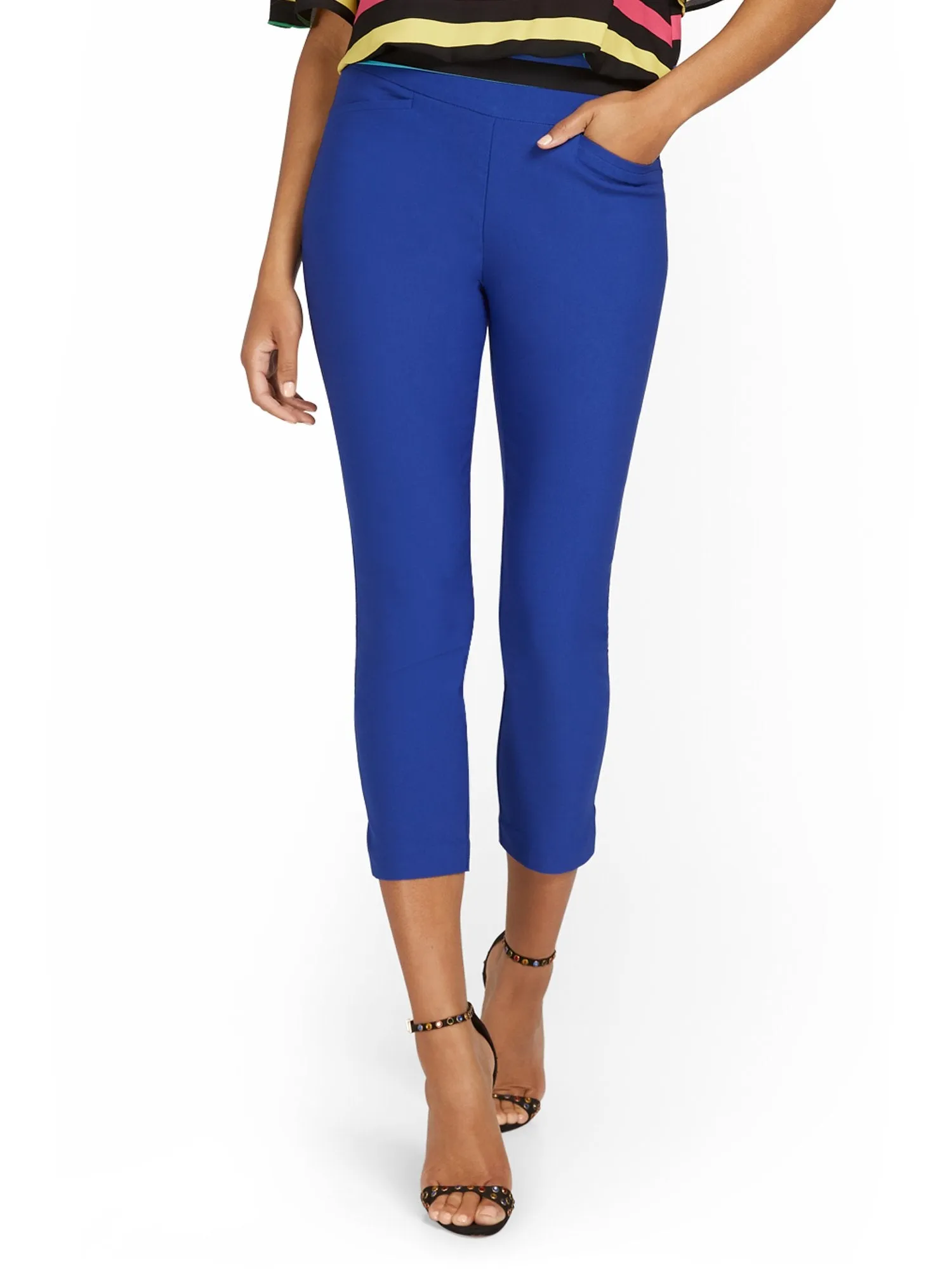 Whitney High-Waisted Tummy Control Pull-On Slim-Leg Capri Pant