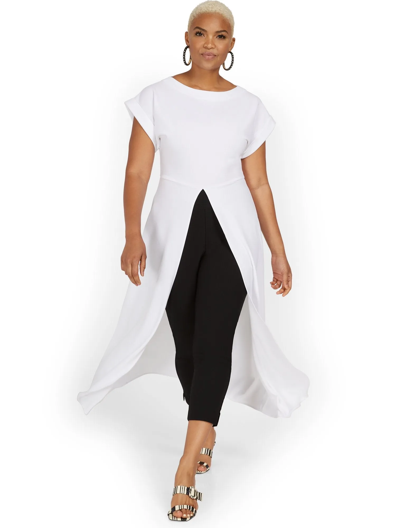 Whitney High-Waisted Tummy Control Pull-On Slim-Leg Capri Pant
