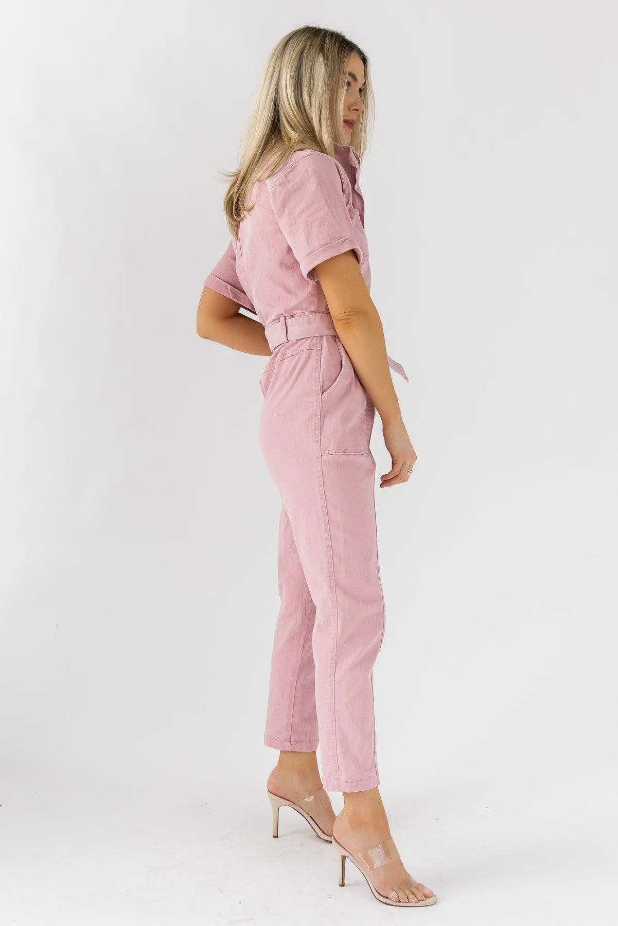 Zahara Mauve Utility Jumpsuit - Final Sale